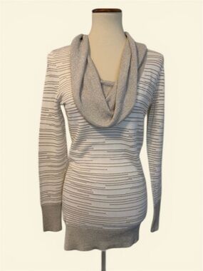 Cache Cowl Neck Sweater with Gold Lurex